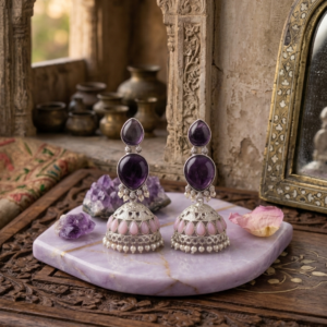 ShriAura Jhumki Earrings – Antique Silver Traditional Jhumkis